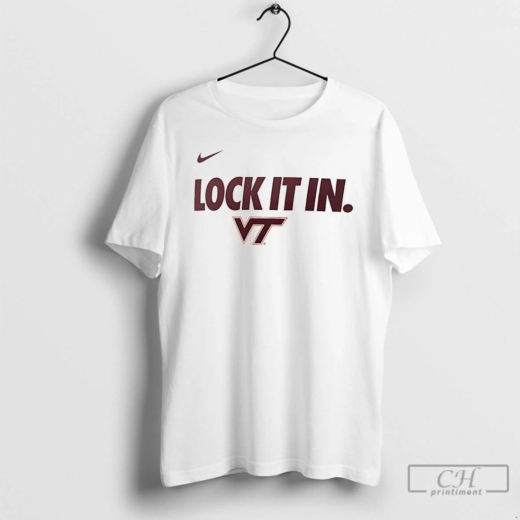Classic Virginia Tech Hokies Lock It In Logo