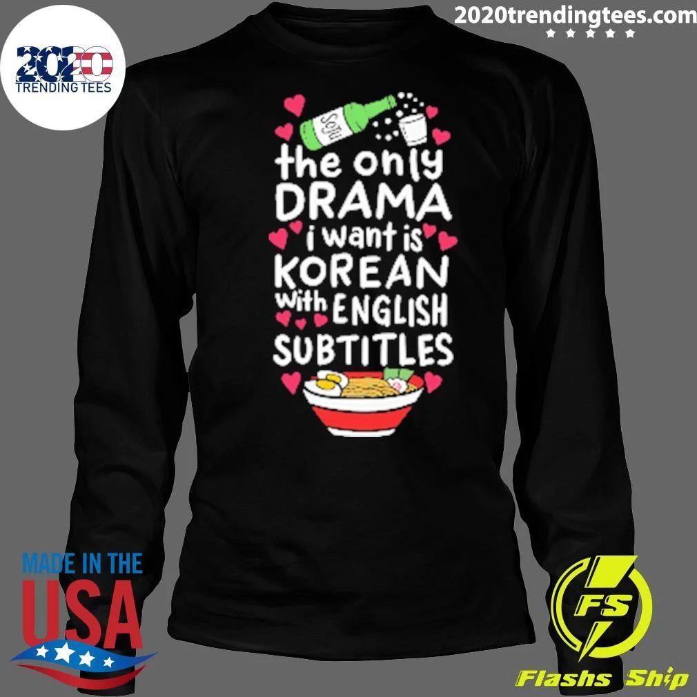 The Only Drama I Want Is Korean With English Subtitles Boxy Shirt