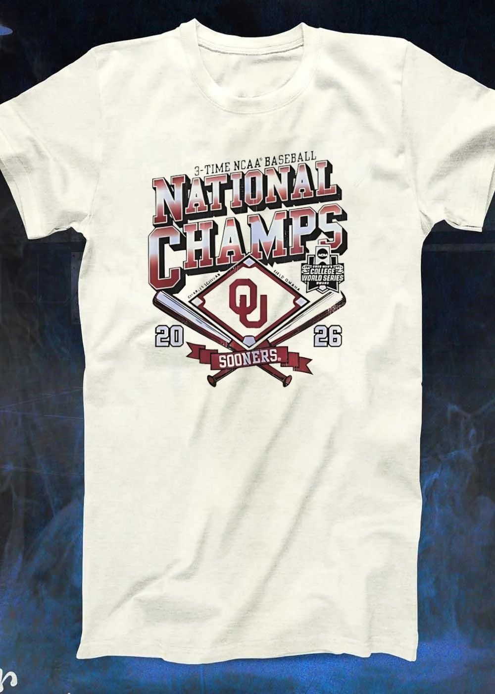 3-Time NCAA Baseball National Champs College World Series Sooner Shirt
