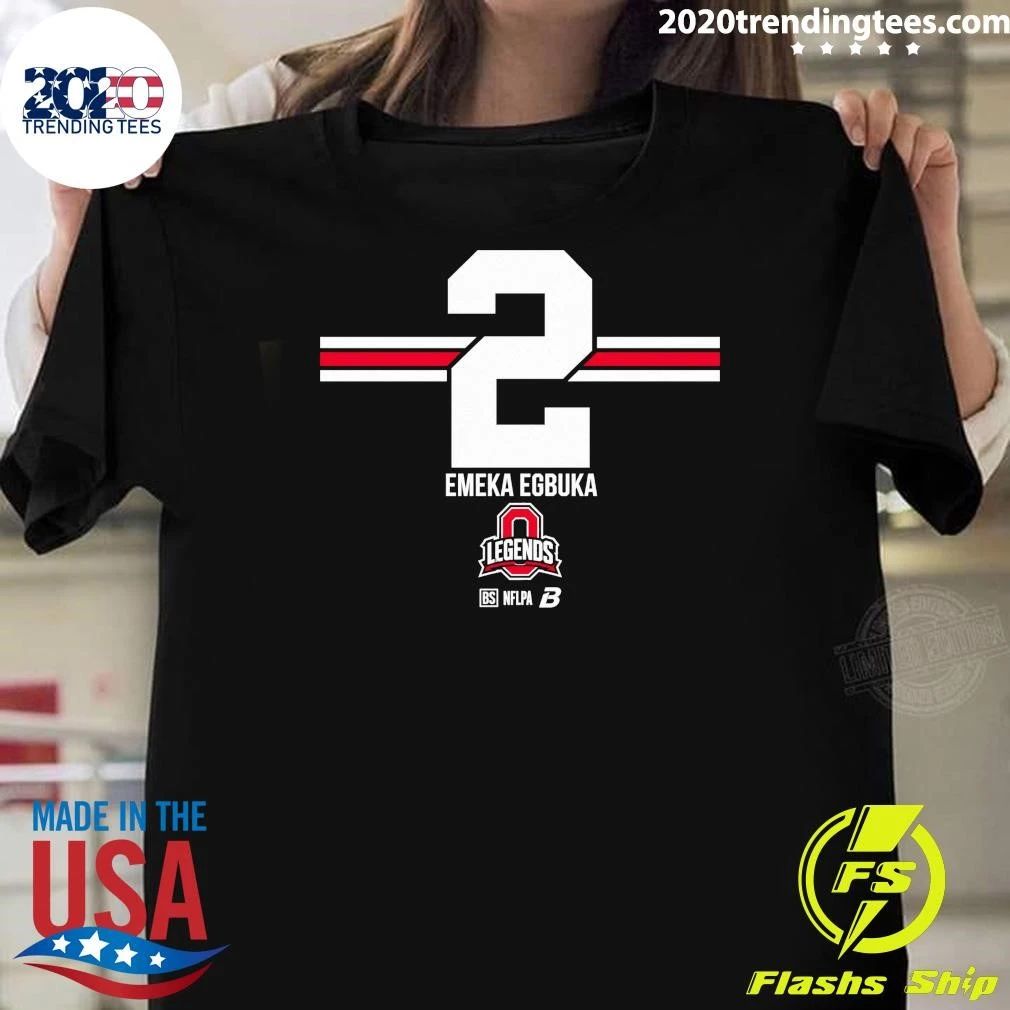 Ohio State Football Emeka Egbuka 2 Stripe Shirt