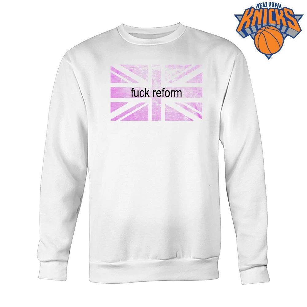 Fuck Reform Pink United Kingdom Union Jack Flag Anti Political Shirt