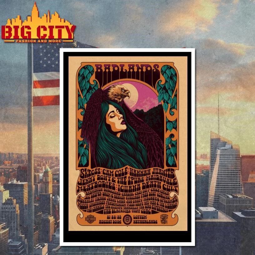 Badlands Festival Aug 21-23 2026 Lottum Netherlands Poster Shirt