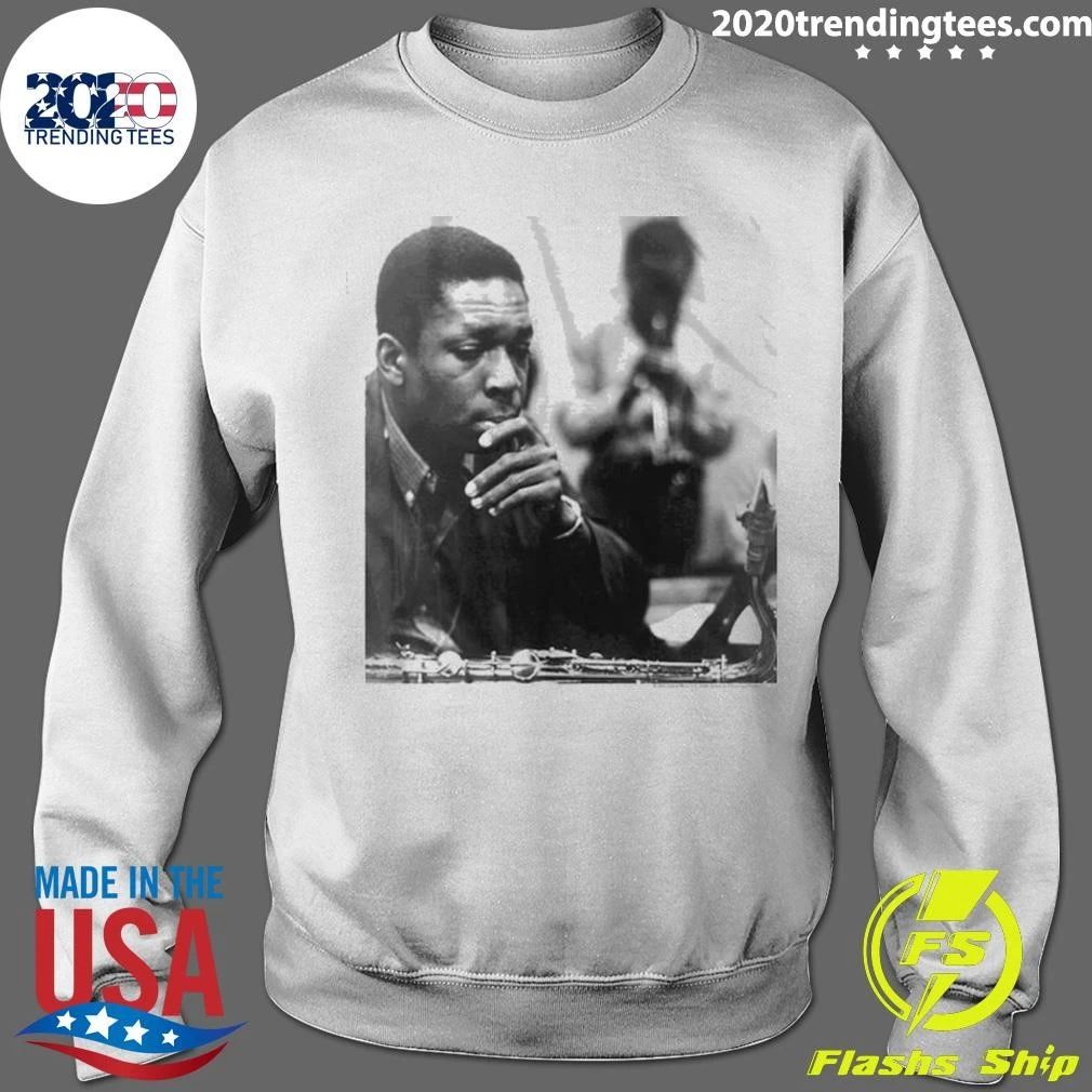 John Coltrane Contemplative White Shirt