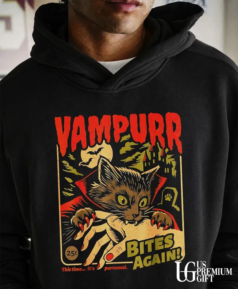 Vampurr Bites Again Vampire Cat Halloween shirt