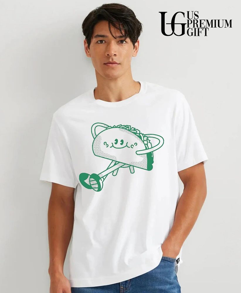 Green Taco cute walking mascot shirt