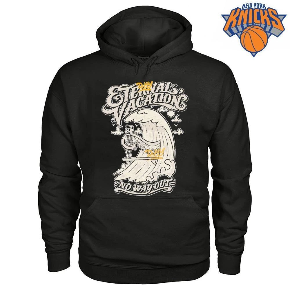 Eternal Vacation No Way Out Skeleton Surfing Kraken Octopus Shirt