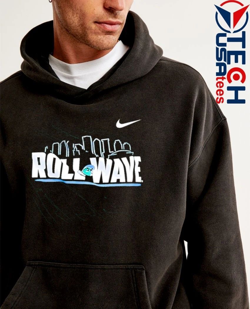 Tulane Green Wave Roll Wave skyline shirt