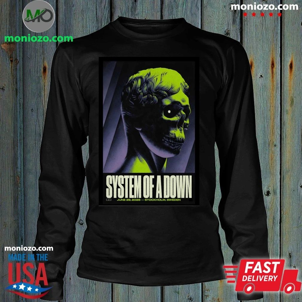 System Of A Down June 29 2026 Strawberry Arena in Stockholm Sweden Poster Shirt