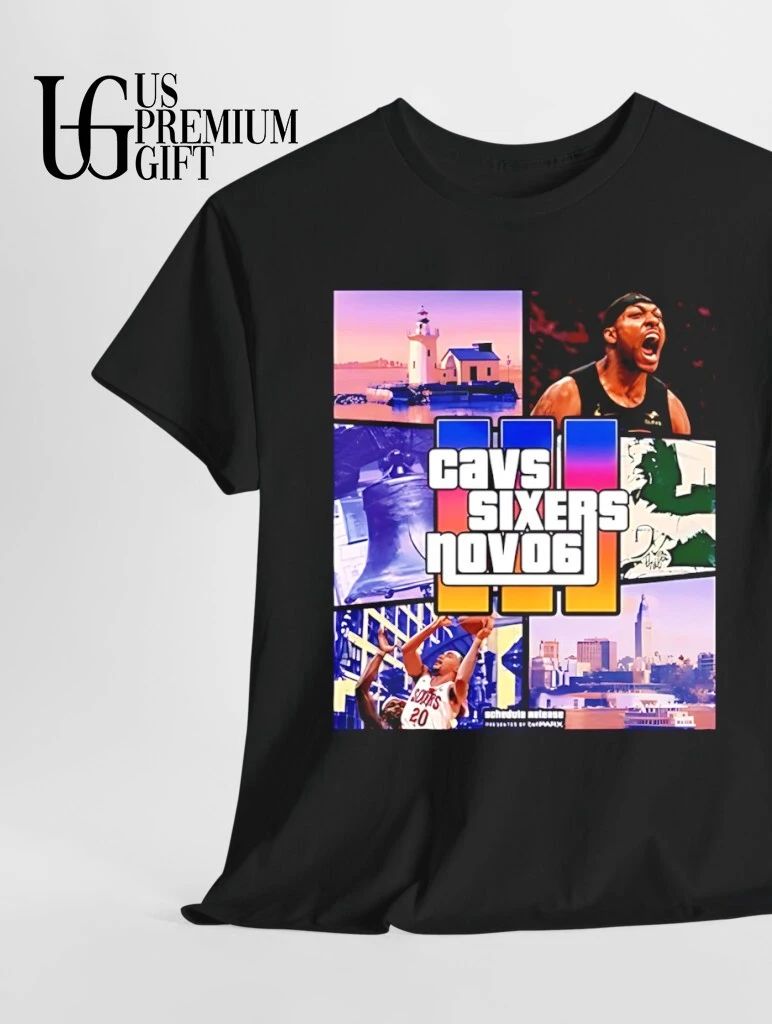 Cleveland Cavaliers vs Philadelphia 76ers 2026 GTA parody shirt