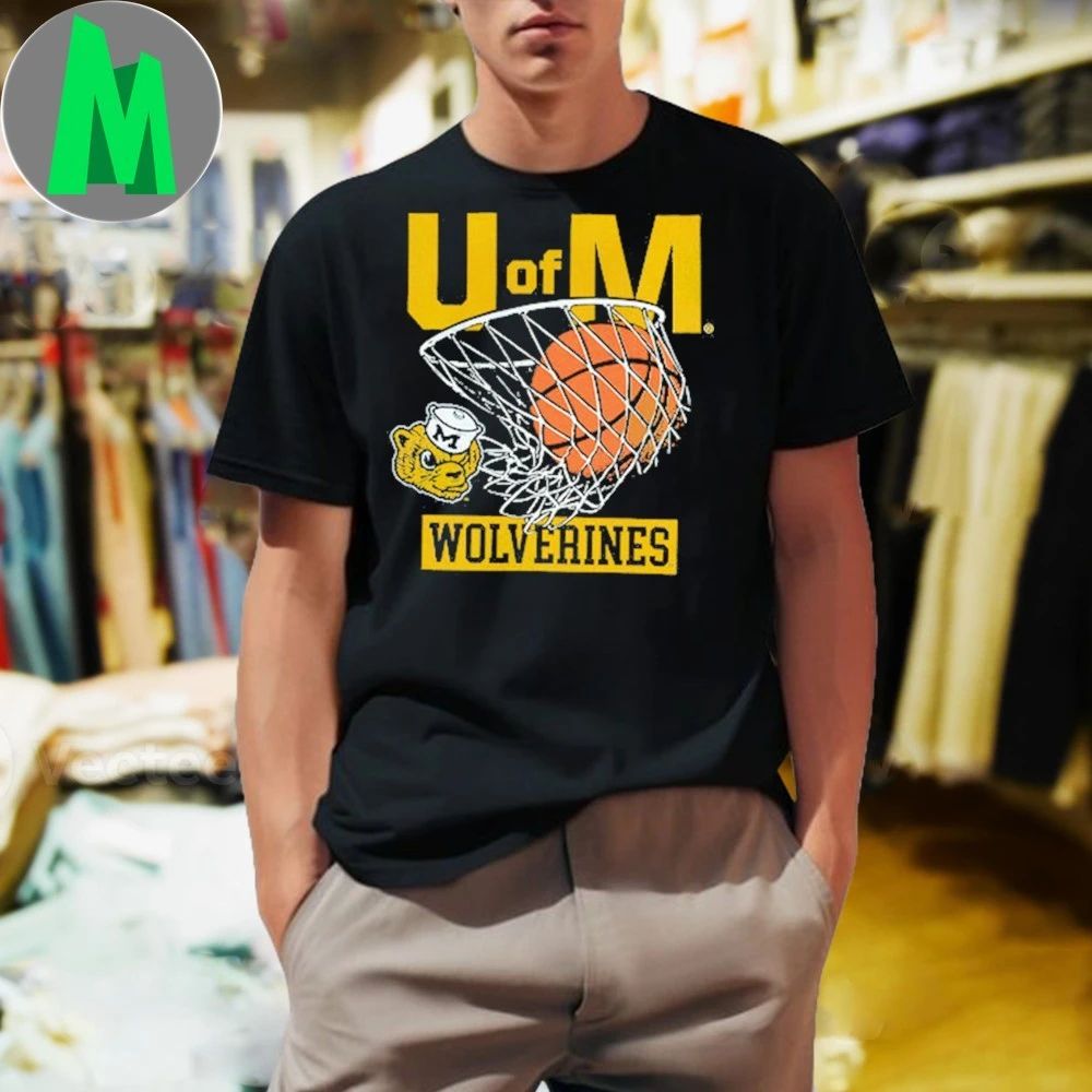 Michigan Wolverines Hoops Heritage Logo Shirt