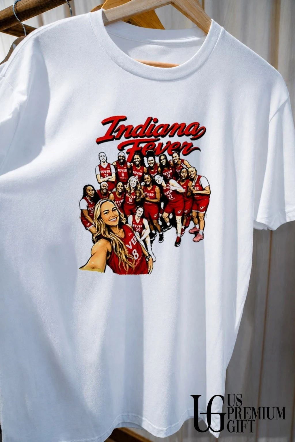 Caitlin Clark Sophie Cunningham Indiana Fever Selfie Team shirt