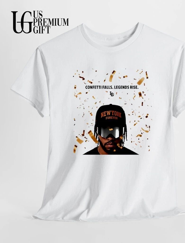 Jalen Brunson Confetti Falls Legends Rise New York Forever NBA shirt