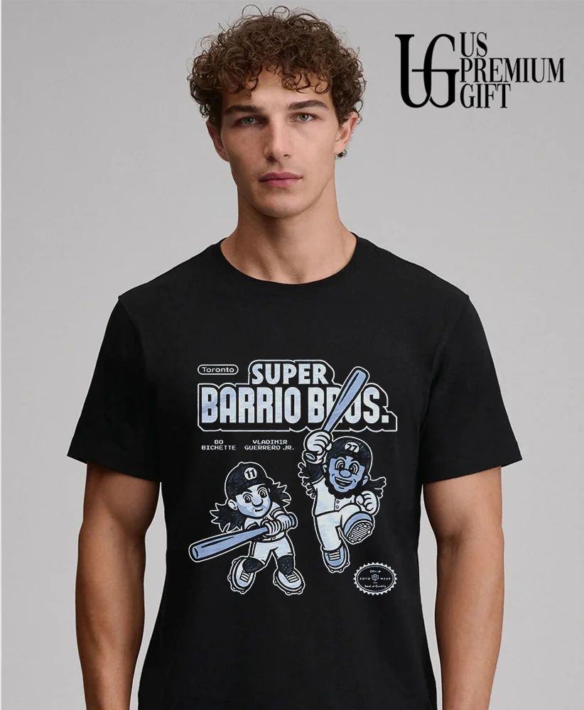 Super Barrio Bros Bo Bichette and Vladimir Guerrero Jr. Toronto Blue Jays baseball shirt