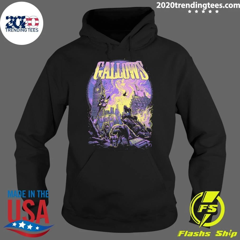 Gallows Merch Orchestra Of Wolves Collection Grey Britain Art By Dan Mumford Shirt