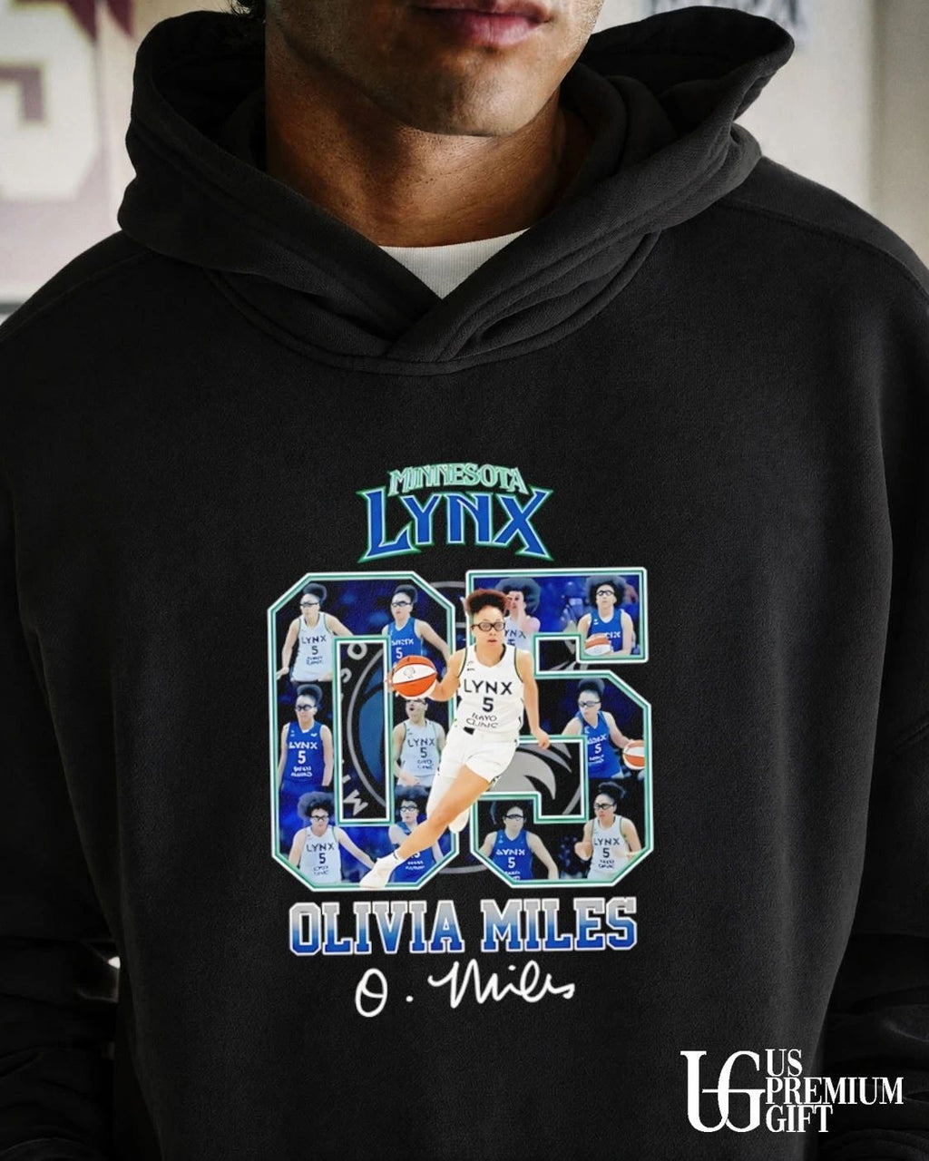 Olivia Miles No 5 Minnesota Lynx WNBA signature number collage signature shirt