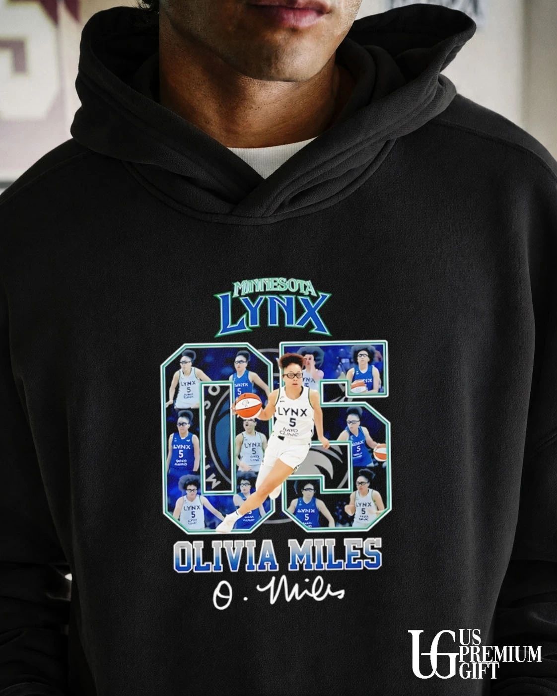 Olivia Miles No 5 Minnesota Lynx WNBA signature number collage signature shirt