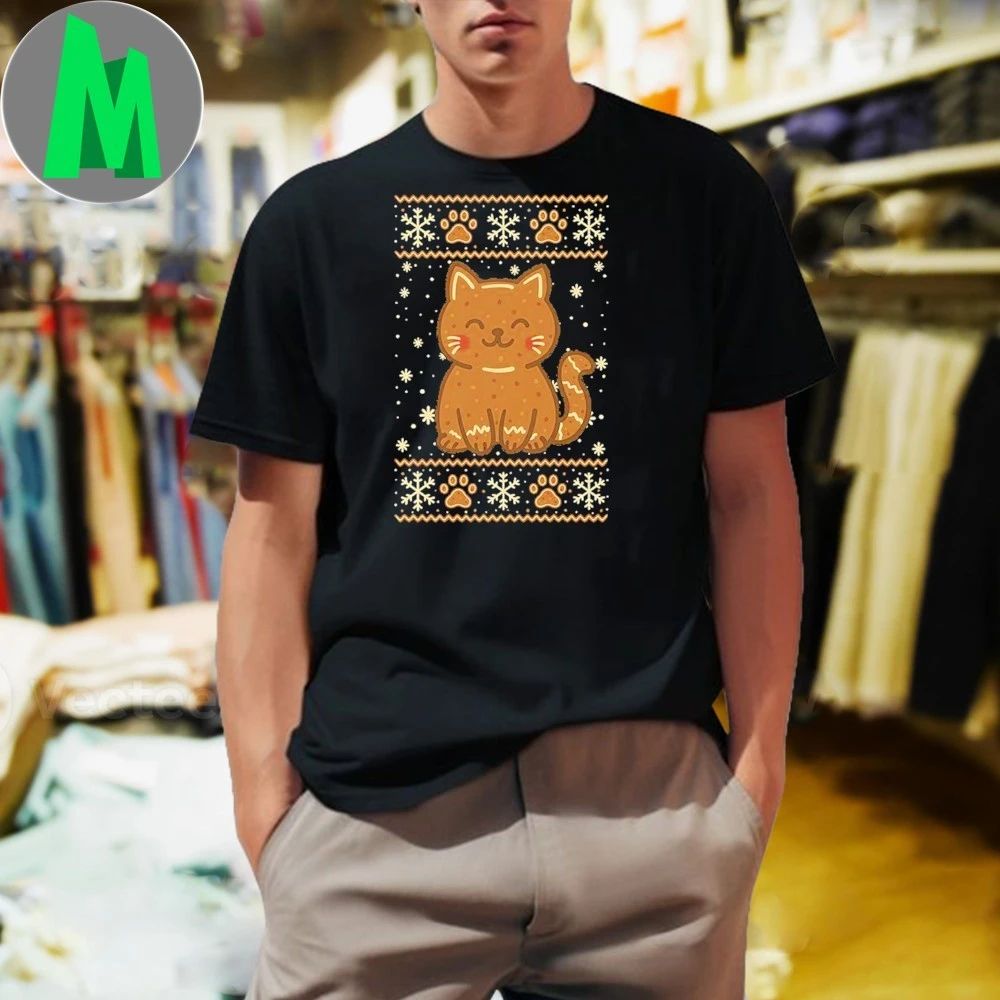 Gingerbread Cat Sweater Shirt