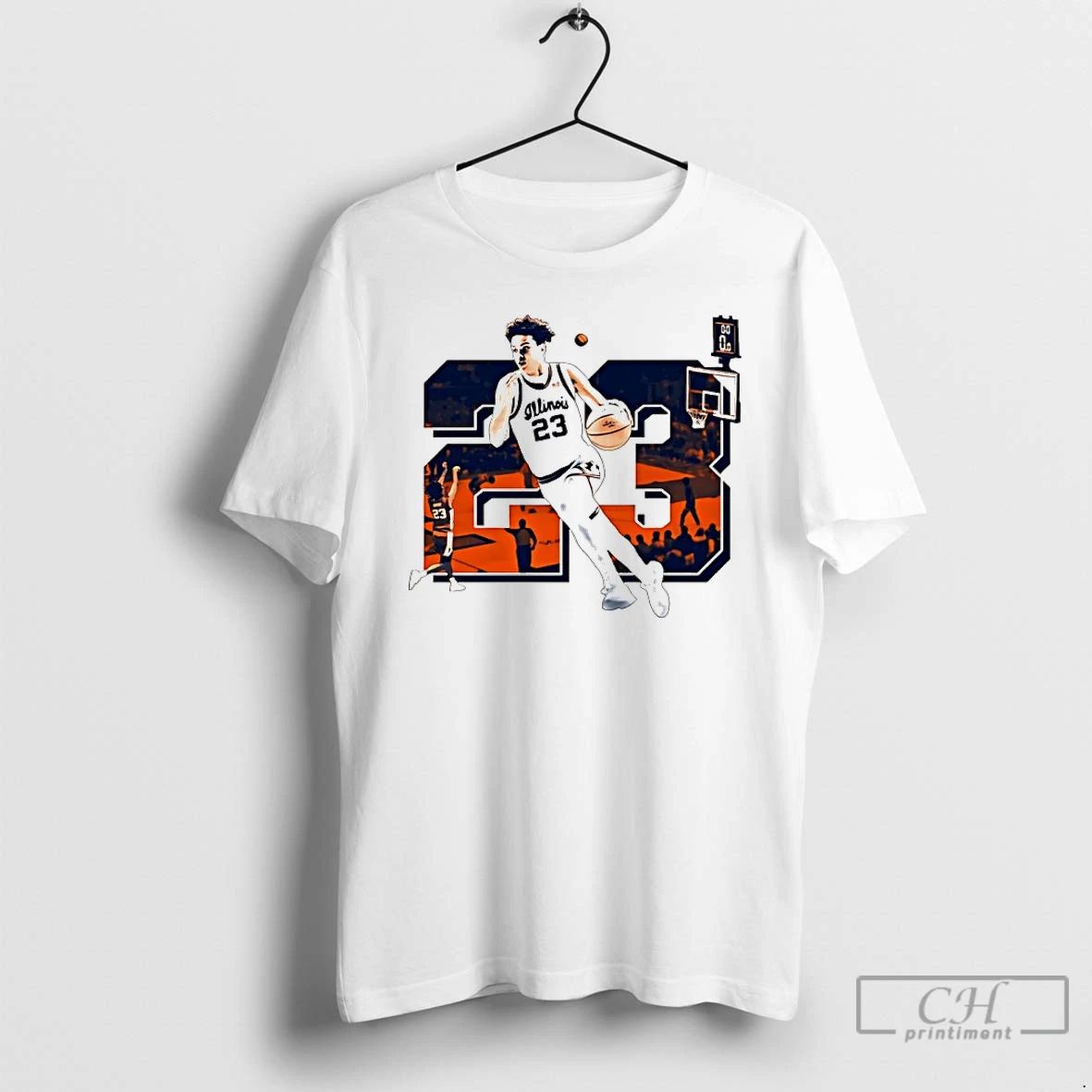 Classic Illinois Basketball Keaton Wagler Graphic