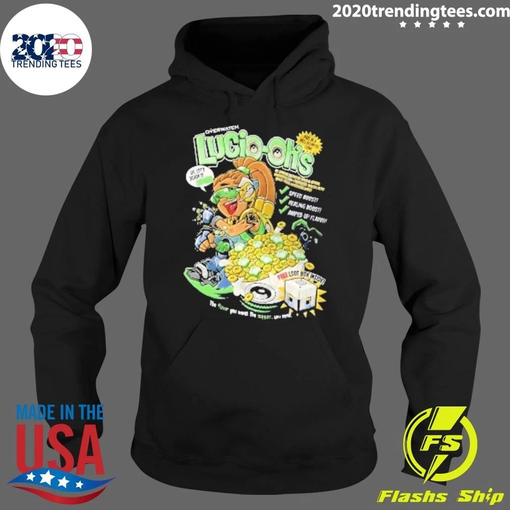 Overwatch Lucio Ohs Oh Let’s Scarf It Down The Support You Need Cartoon Cereal Bowl Loot Box Shirt