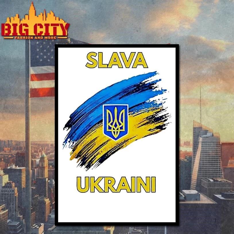 Slava Ukraini Ukrainian Slogan Graphic Shirt