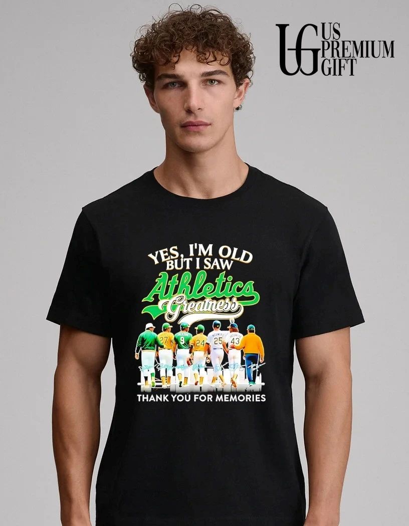 Oakland Athletics hockey yes I’m old but I saw Athletics Greatness thank you for the memories signature shirt