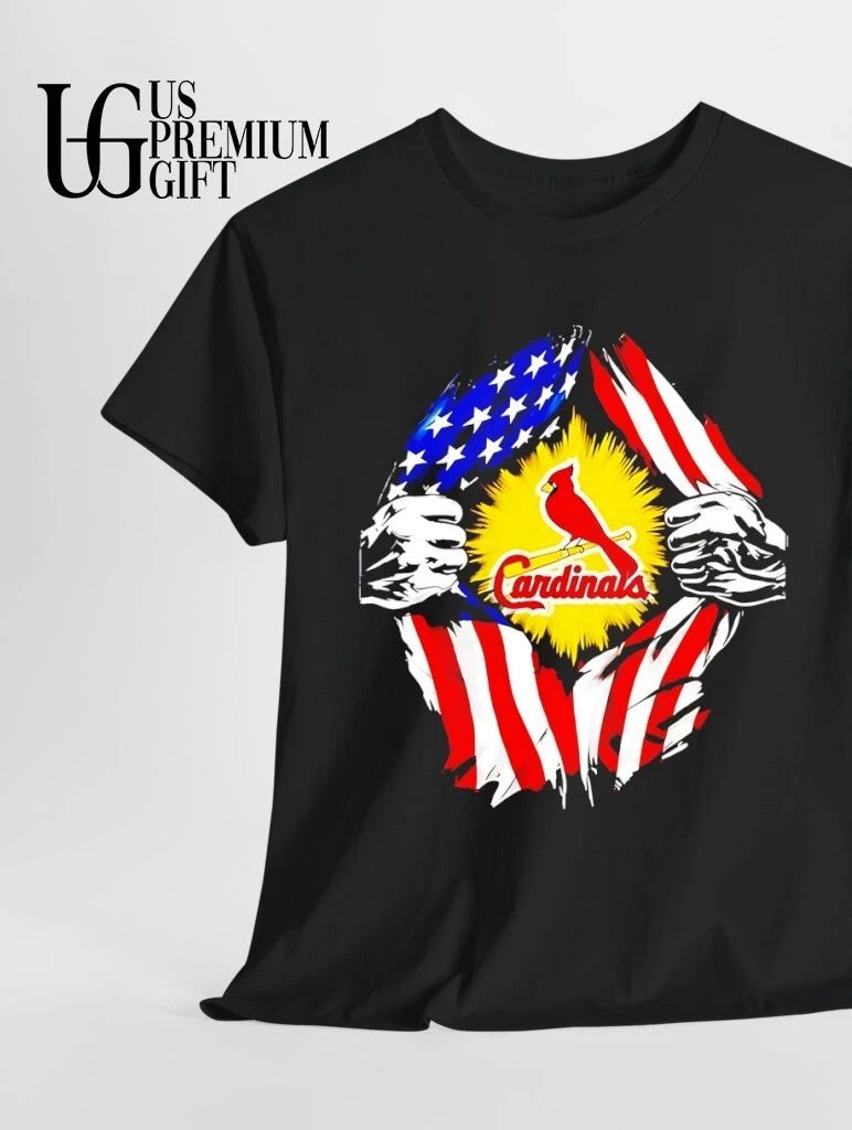St Louis Cardinals inside me American flag logo shirt
