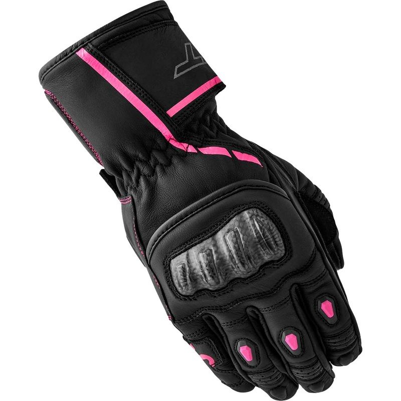 RST Womens S1 CE Leather Glove Black/Pink