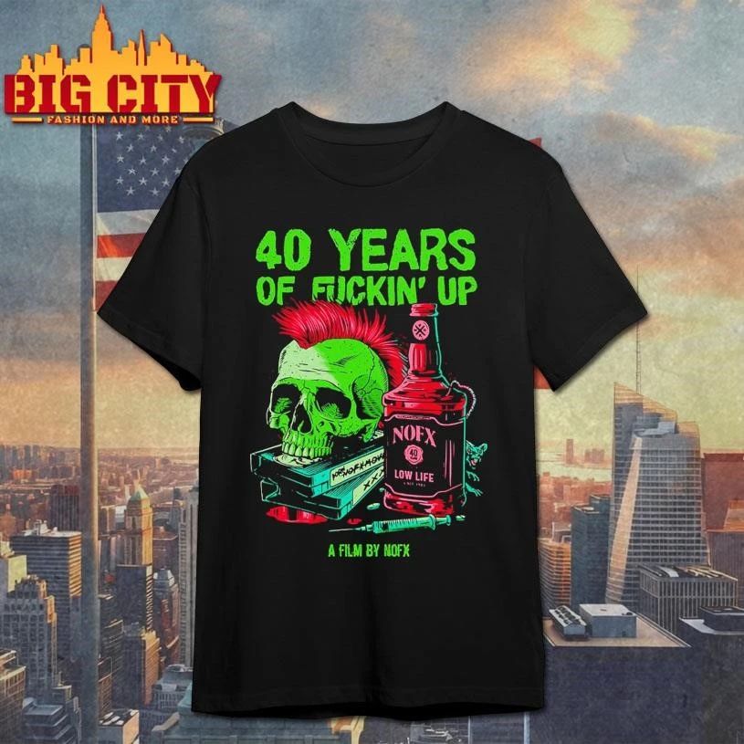 NOFX 40 Years Of Funkin’ Up Film Bottle Skull Shirt