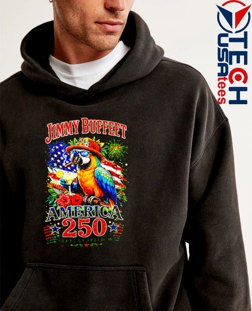 Jimmy Buffett America 250 Years Of Freedom Parrot smoking shirt