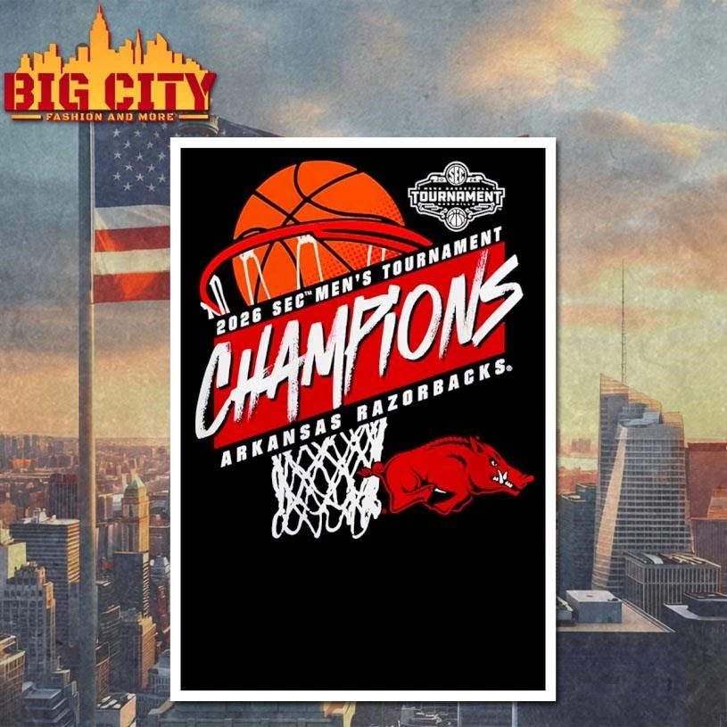 Arkansas Razorbacks 2026 SEC Men’s Basketball Tournament Champions Shirt