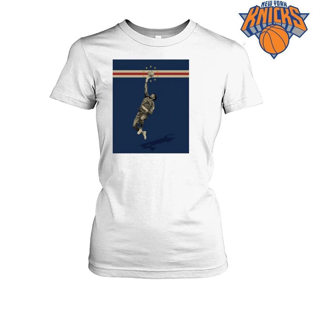 Cape Verde Soccer Goalkeeper Jumping Save Star Flag Graphic Sport Shirt