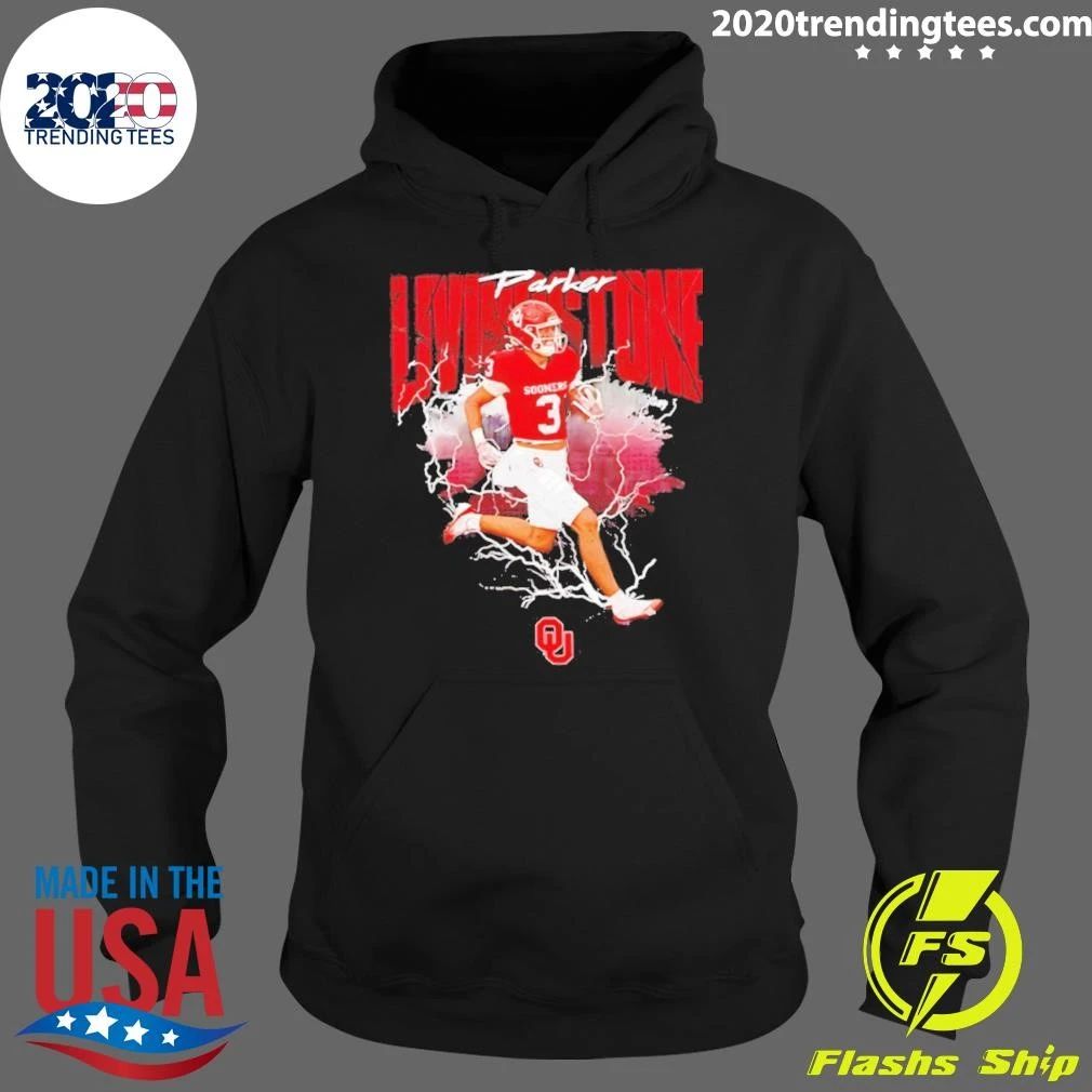 Parker Livingstone Oklahoma Sooners Football Lightning Graphic Shirt