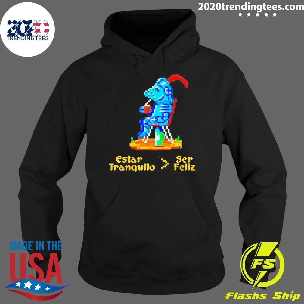 Estar Tranquilo Ser Feliz Pixel Art Knight Shirt