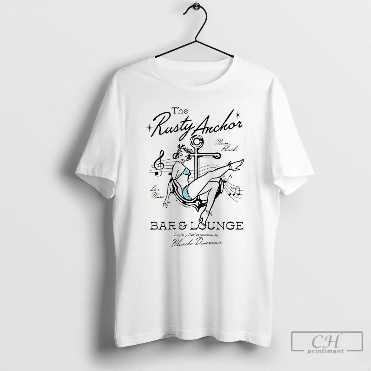 Classic The Rusty Anchor Bar And Lounge Bar Lounge Nightly Performances By Blanche T Shirts