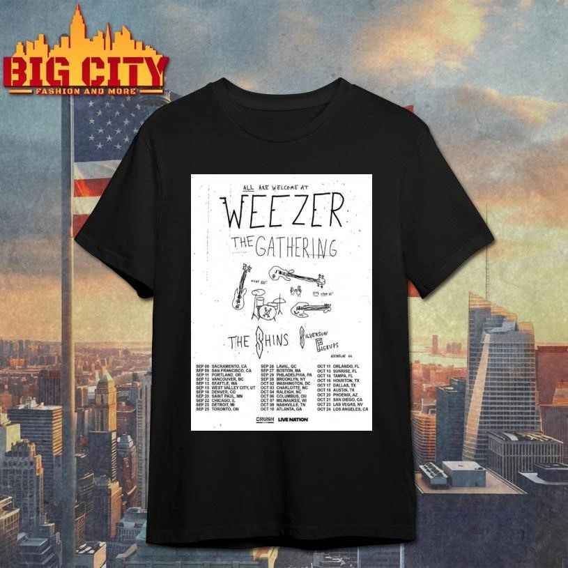 Weezer The Gathering Tour 2026 Cities Tour Dates Poster Shirt
