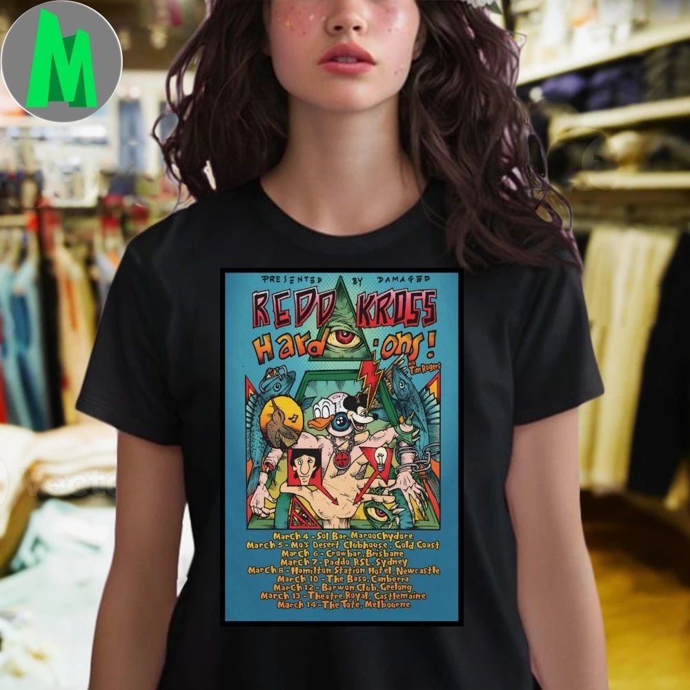 Redd Kross And Hard-Ons Poster Australian Co-Headline Tour 2026 Shirt