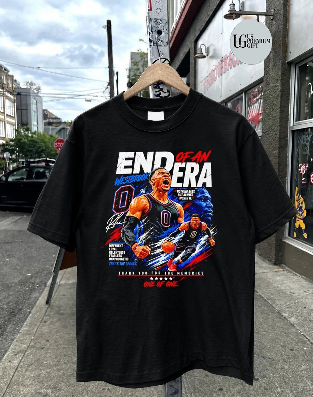 Russell Westbrook End of an Era Thank You For The Memories Basketball signature shirt