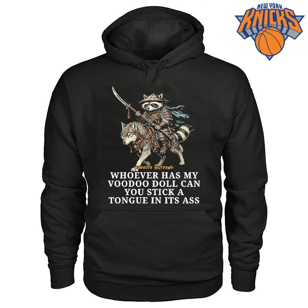 Burrito Meltdown Raccoon Samurai Riding Wolf Voodoo Doll Meme shirt