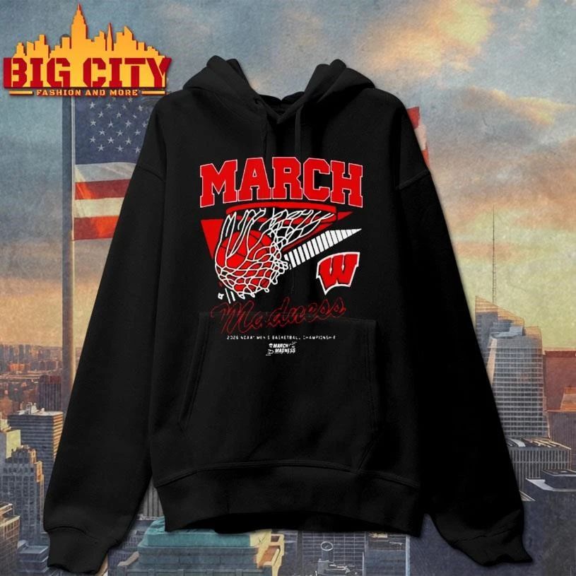 Wisconsin Badgers Mbb 2026 March Madness Shirt