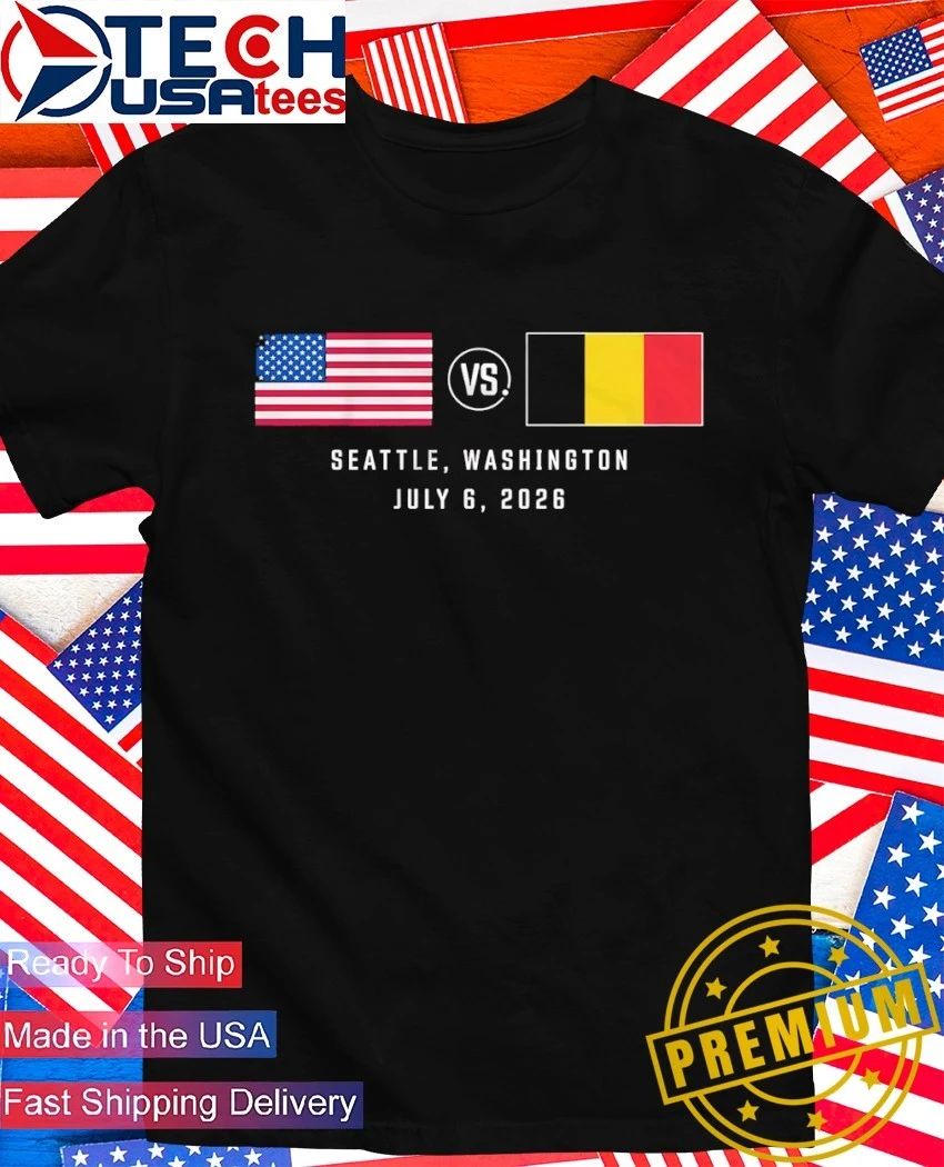USA vs. Belguim Soccer Matchup July 6 2026 Soccer World Cup shirt