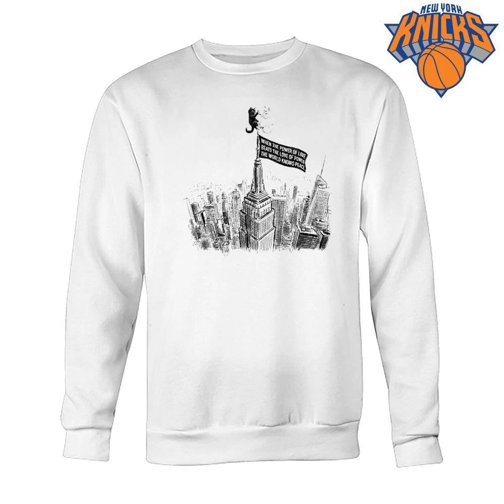 When The Power Of Love Beats The Love Of Power Cats On Empire State Building shirt