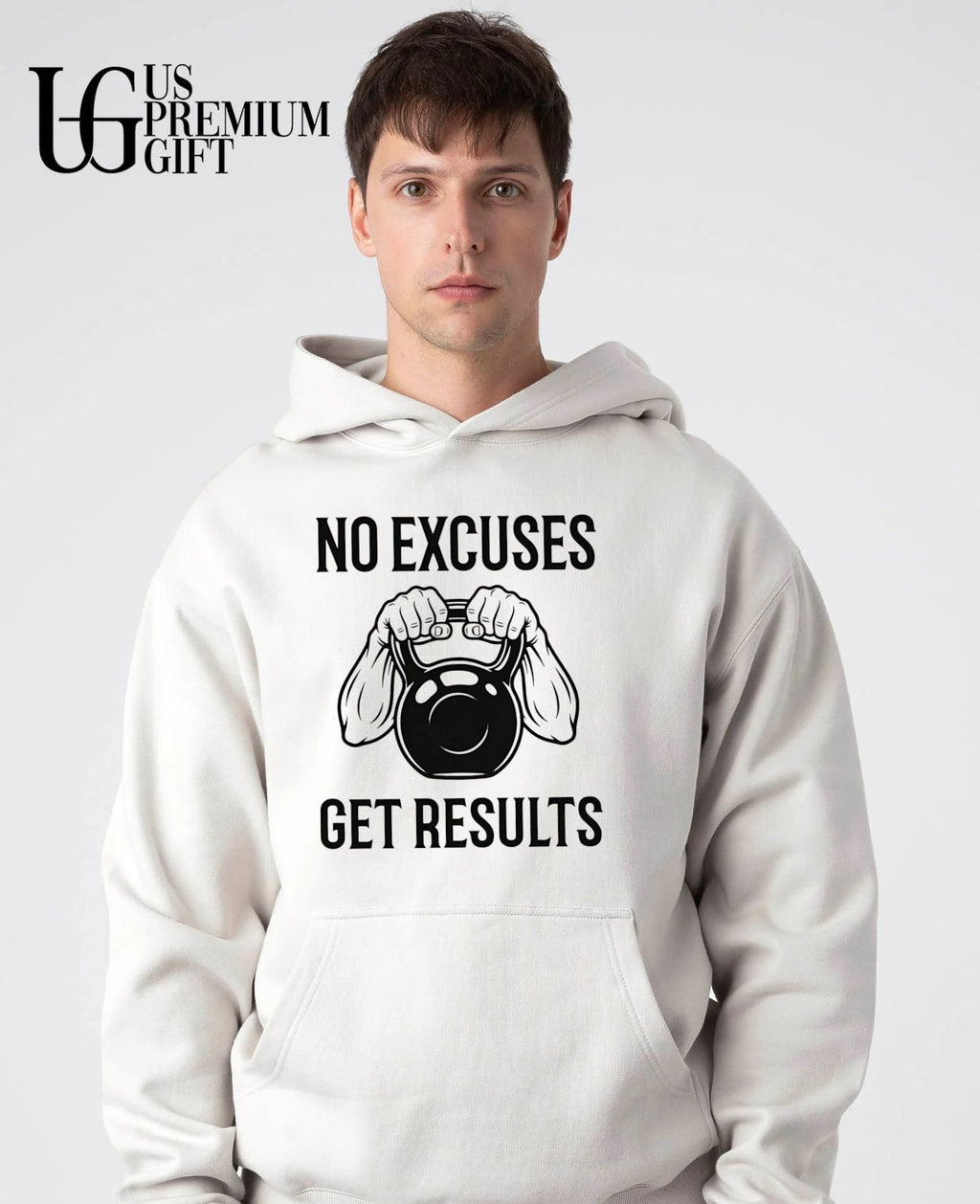 No Excuses Get Results Kettlebell Workout Gym Motivation shirt