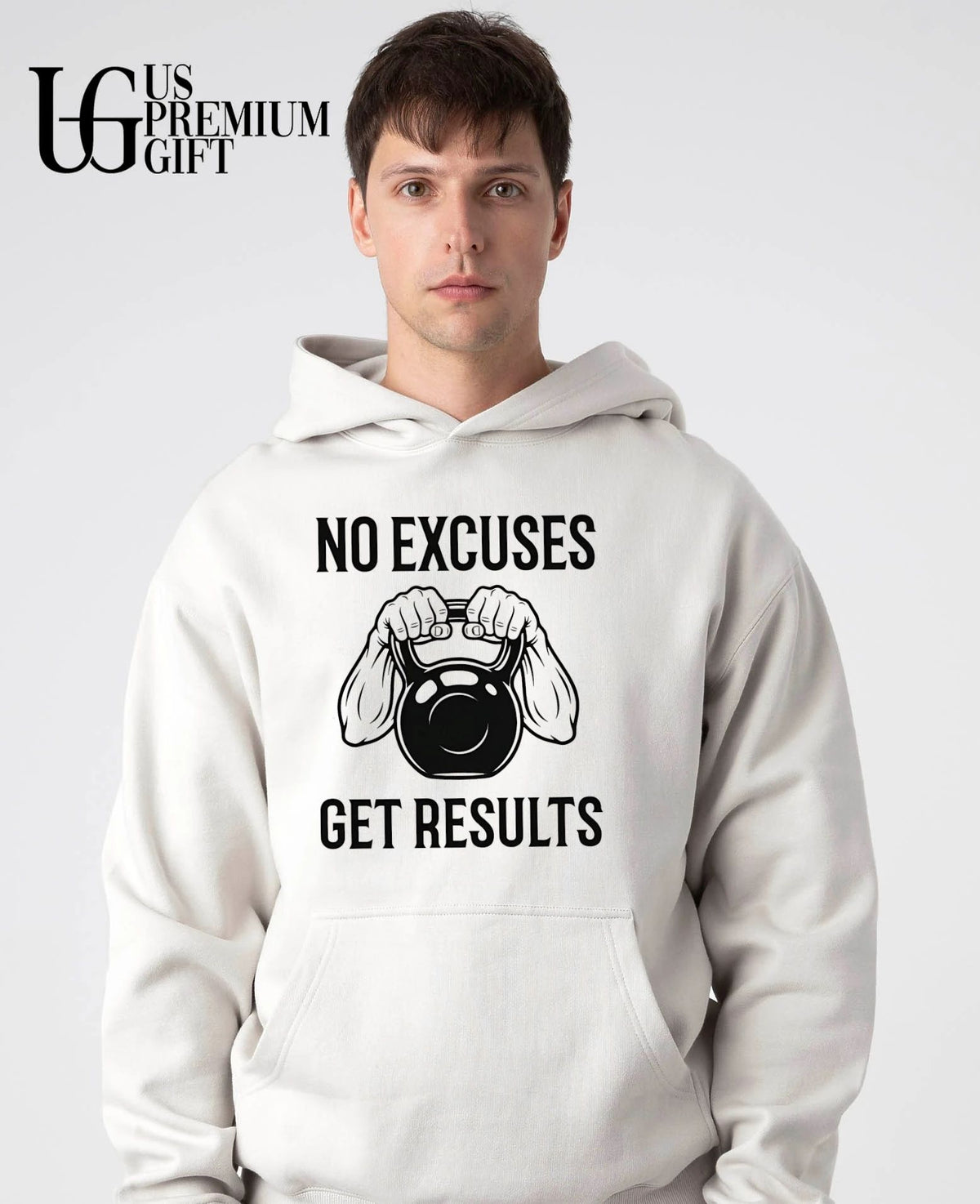 No Excuses Get Results Kettlebell Workout Gym Motivation shirt