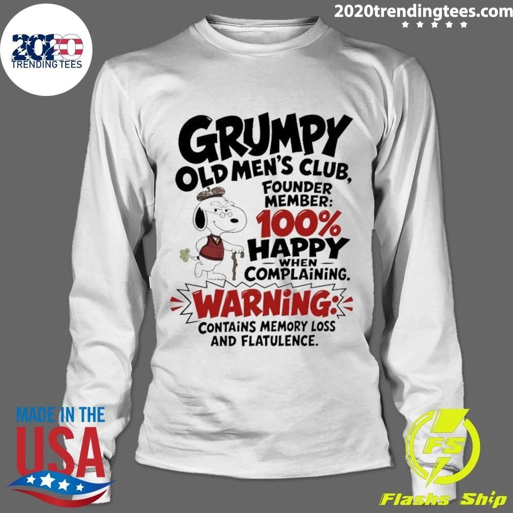 Dog Grumpy Old Men’s Club Founder Member 100 Happy When Complaining Shirt