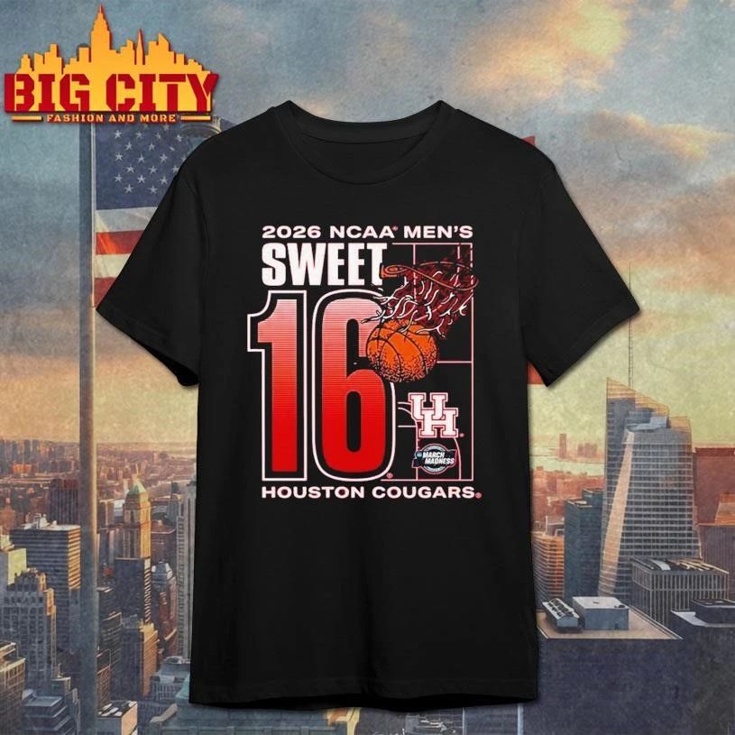 Houston Cougars 2026 Ncaa Men’s Basketball March Madness Sweet 16 Bound College Shirt