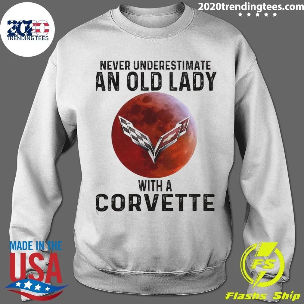 Never Underestimate An Old Lady With A Corvette Shirt
