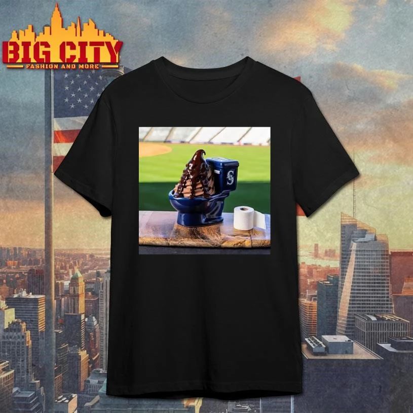 Mariners Big Dumper Sundae Chocolate Ice Cream Toilet Picture Shirt