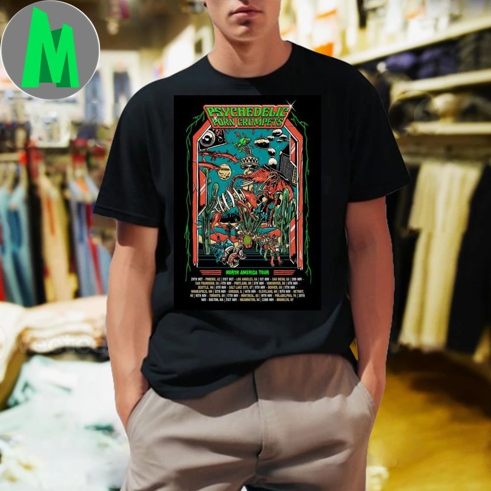 Psychedelic Porn Crumpets North America Tour 2025 Poster Shirt