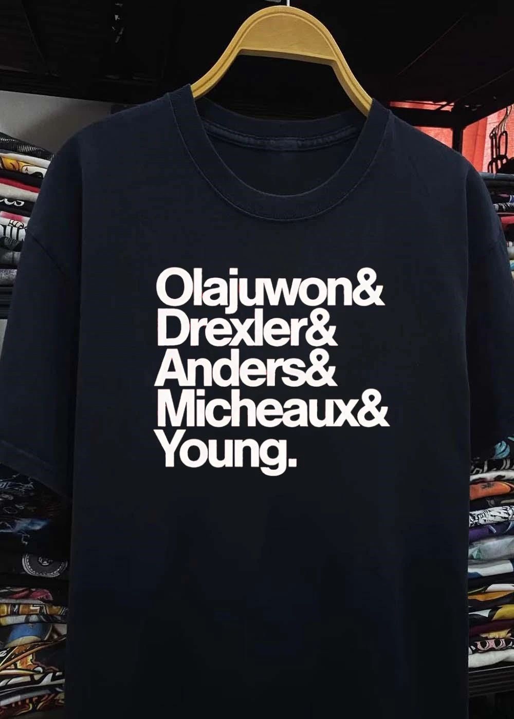 Basketball Legends Olajuwon Drexler Anders Micheaux Young Team Shirt