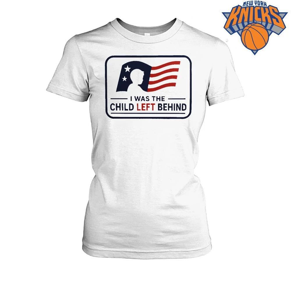 I Was The Child Left Behind American Flag Silhouette Social Commentary Statement Shirt